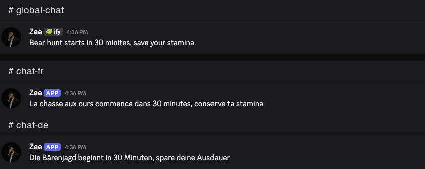 Language channels